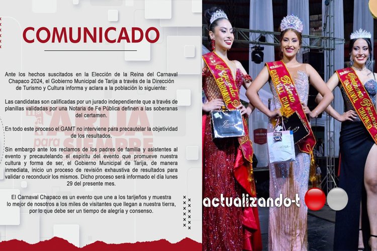 Polémica en Tarija por Presunta Irregularidad en Elección de la Reina del Carnaval Chapaco 2024