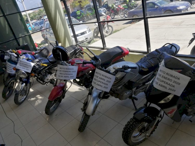 DIPROVE en Tarija recuperó seis motocicletas robadas